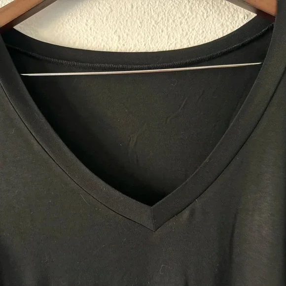 Sequin Short Sleeve Tee V Neck T Shirt Glitter Sparkles Loose Blouse Top 2XL - Picture 6 of 11